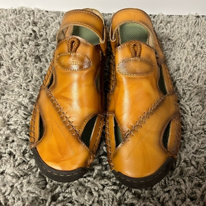 HSY mens closed toe brown‎ fashion sandals size 41 (US 8)